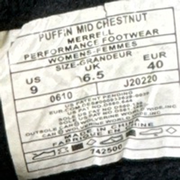 Merrell women's puffin mid chestnut leather winter boots  size 9 - Picture 9 of 12